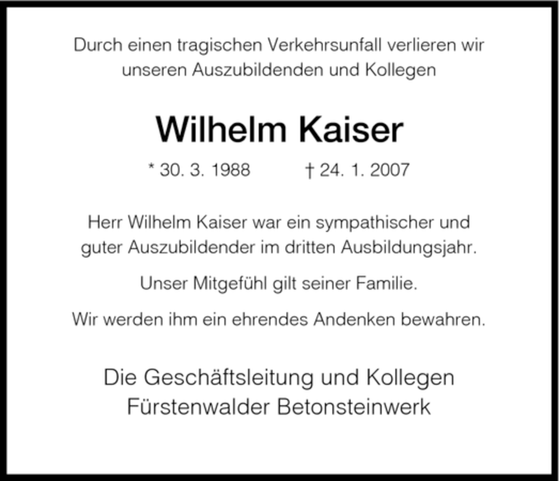 Traueranzeigen Von Kaiser Wilhelm Trauer HNA De