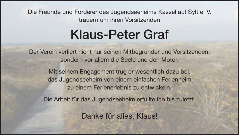 Traueranzeigen Von Klaus Peter Graf Trauer Hna De