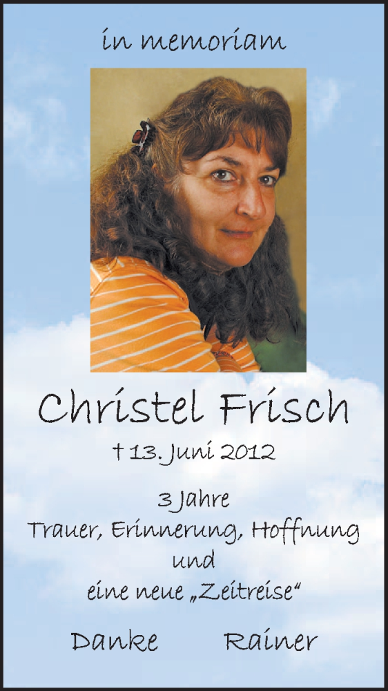 Traueranzeigen Von Christel Frisch Trauer HNA De