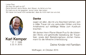 Traueranzeigen Von Karl Kemper Trauer Hna De