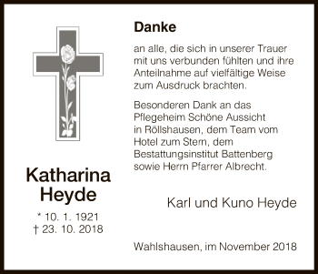 Traueranzeigen Von Katharina Heyde Trauer Hna De