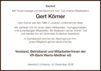 Traueranzeigen Von Gert K Rner Trauer Hna De