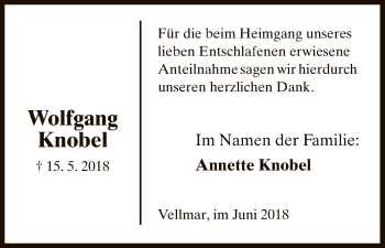 Traueranzeigen Von Wolfgang Knobel Trauer Hna De