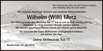 Traueranzeigen Von Wilhelm Willi Merz Trauer HNA De