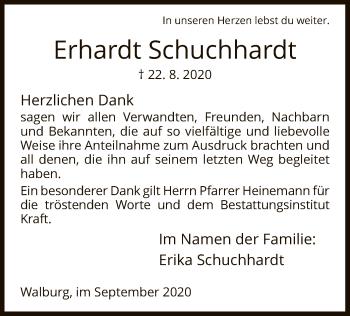 Traueranzeigen Von Erhardt Schuchhardt Trauer Hna De