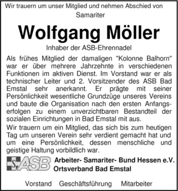 Traueranzeige von NAchruf Moeller von HNA