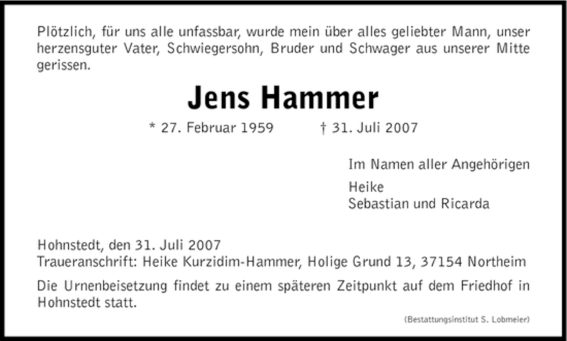 Hammer jens Jens Hammer