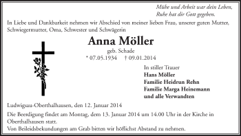 Traueranzeige von Anna Möller von etm