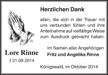 Traueranzeige von Anneliese Eberth von HNA