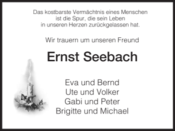 Traueranzeige von Ernst Seebach von HNA