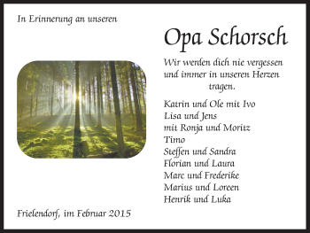 Traueranzeige von Opa Schorsch  von HNA