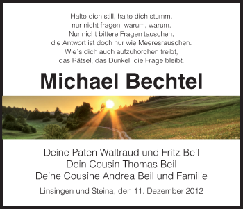 Traueranzeige von Michael Bechtel von HNA