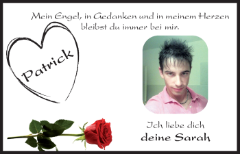 Traueranzeige von Patrick  von HNA