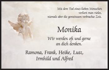 Traueranzeige von Monika  von HNA