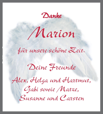 Traueranzeige von Marion  von HNA