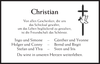 Traueranzeige von Christian  von HNA