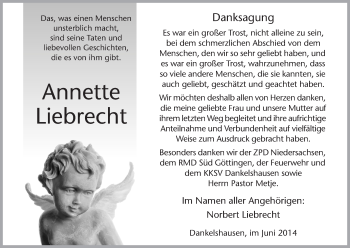 Traueranzeige von Norbert Liebrecht von HNA