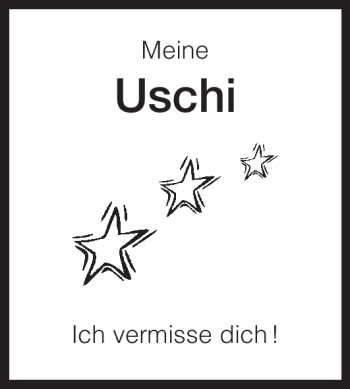 Traueranzeige von Uschi Unbekannt von HNA