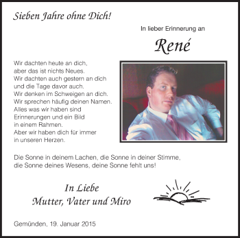 Traueranzeige von René  von HNA