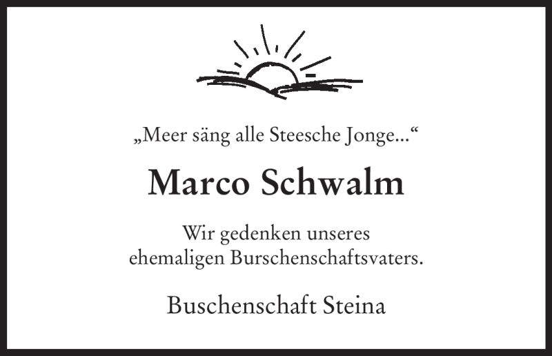  Traueranzeige für Marco Schwalm vom 16.09.2009 aus HNA