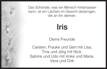 Traueranzeige von Iris Unbekannt von HNA