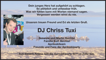 Traueranzeige von Chriss Tuxi von HNA