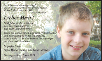 Traueranzeige von Maxi  von HNA