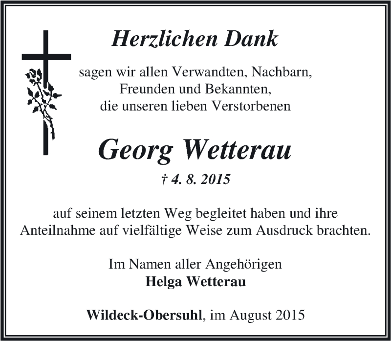  Traueranzeige für Wolf-Dieter Wilhelm vom 07.12.2012 aus HNA