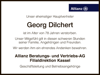 Traueranzeige von Georg Dilchert von HNA