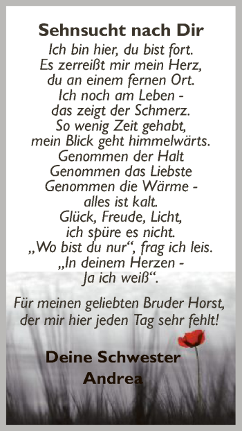 Traueranzeige von Horst  von HNA