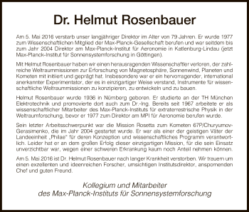 Traueranzeige von Helmut Rosenbauer von HNA