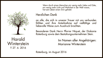 Traueranzeige von Harald Winterstein von HNA
