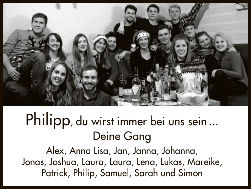  Traueranzeige für Philipp Lorey vom 06.01.2017 aus HNA