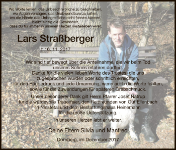 Traueranzeige von Lars Straßberger von HNA
