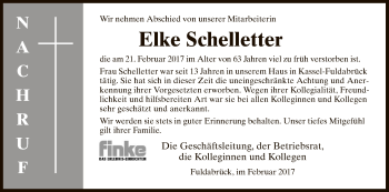 Traueranzeige von Elke Schelletter von HNA