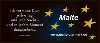 Traueranzeige von Malte  von HNA