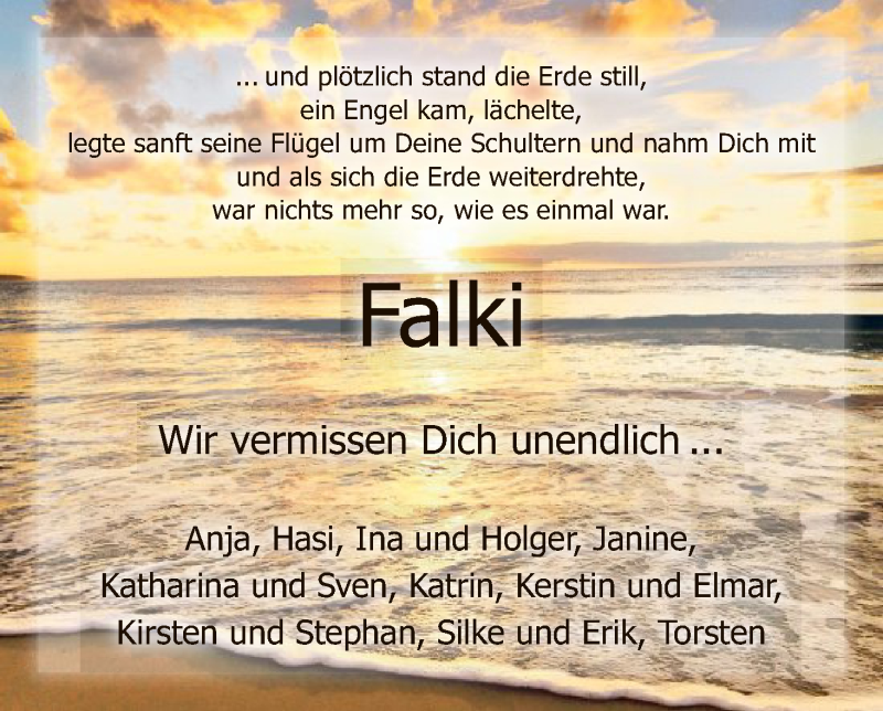  Traueranzeige für Falk Wermuth vom 07.07.2017 aus HNA