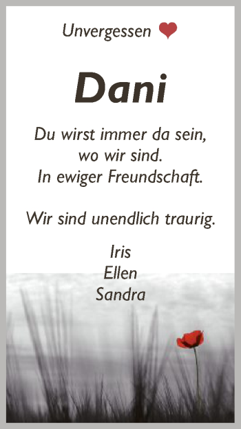 Traueranzeige von Daniela Nolte von HNA