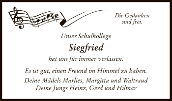 Traueranzeige von Siegfried  von HNA
