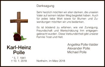 Traueranzeige von Karl-Heinz Polle von HNA