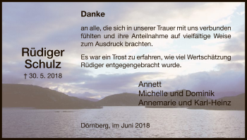 Traueranzeige von Rüdiger Schulz von HNA