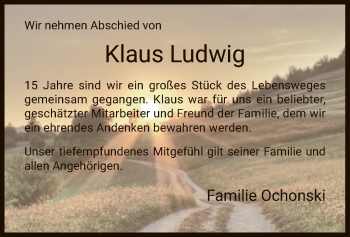 Traueranzeige von Klaus Ludwig von HNA