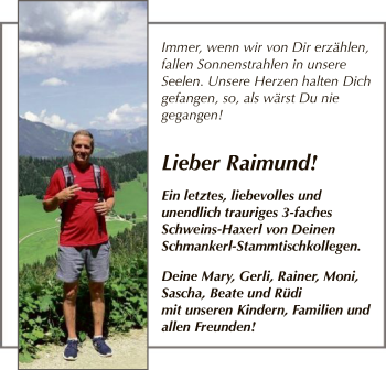 Traueranzeige von Raimund  von HNA