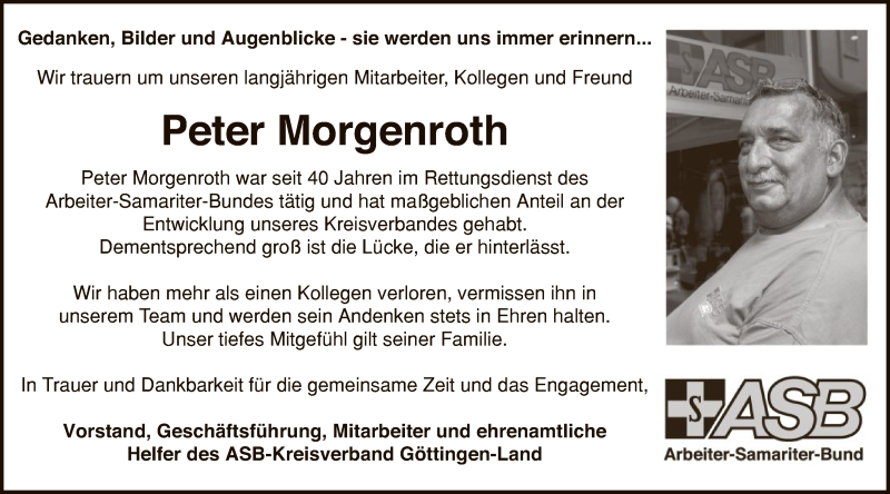  Traueranzeige für Peter Morgenroth vom 13.02.2019 aus HNA