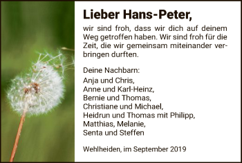 Traueranzeige von Hans-Peter  von HNA