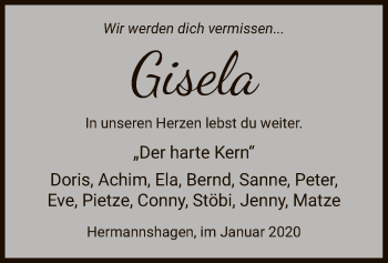 Traueranzeige von Gisela  von HNA
