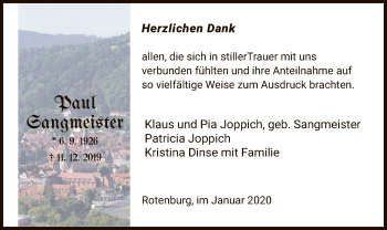 Traueranzeige von Paul Gangmeister von HNA