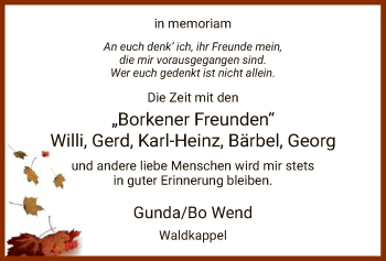 Traueranzeige von in memoriam  von HNA