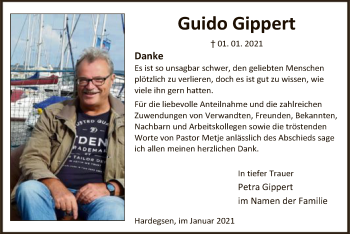 Traueranzeige von Guido Gippert von HNA