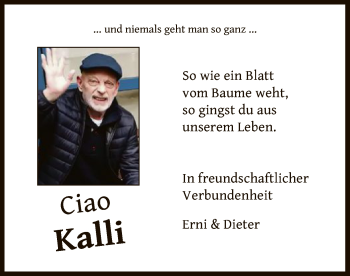 Traueranzeige von Kalli  von HNA